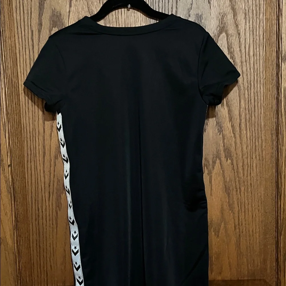 Converse Black Dress with Silver Logo and Side Stripe